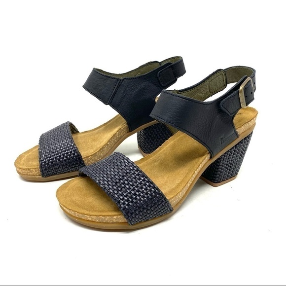 El Naturalista 5033T Mola Rafia heel sandal black - Picture 4 of 9